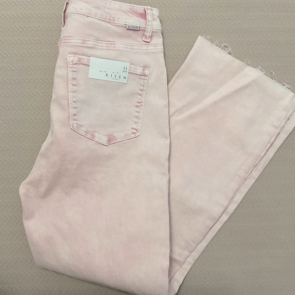 Risen Pink Cropped Jeans NWT - Picture 5 of 5